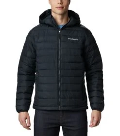 Columbia Powder Lite Hooded Insulated Jacket - Mens Black