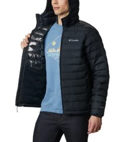 Columbia Powder Lite Hooded Insulated Jacket - Mens Black -Columbia Sale Store 1618890995 WO1151 010 5