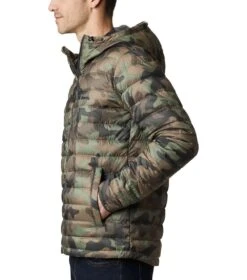 Columbia Sister Brook Hooded Down Jacket - Mens Cypress Traditional Camo -Columbia Sale Store 1636110221 1911441 316 3