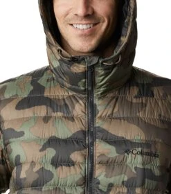 Columbia Sister Brook Hooded Down Jacket - Mens Cypress Traditional Camo -Columbia Sale Store 1636110222 1911441 316 4