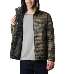 Columbia Sister Brook Hooded Down Jacket - Mens Cypress Traditional Camo -Columbia Sale Store 1636110223 1911441 316 5
