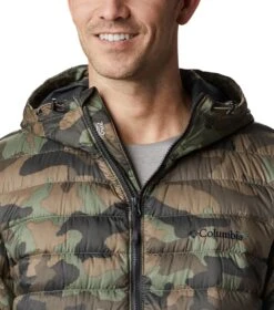 Columbia Sister Brook Hooded Down Jacket - Mens Cypress Traditional Camo -Columbia Sale Store 1636110224 1911441 316 6
