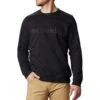 Columbia Logo Fleece Crew - Mens Black Puff Logo
