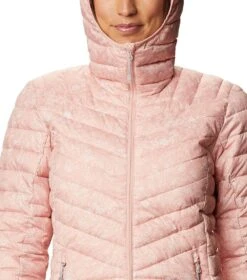 Columbia Windgates Hooded Insulated Jacket - Womens Faux Pink / Floral Print -Columbia Sale Store 1638562358 1803861 672 4
