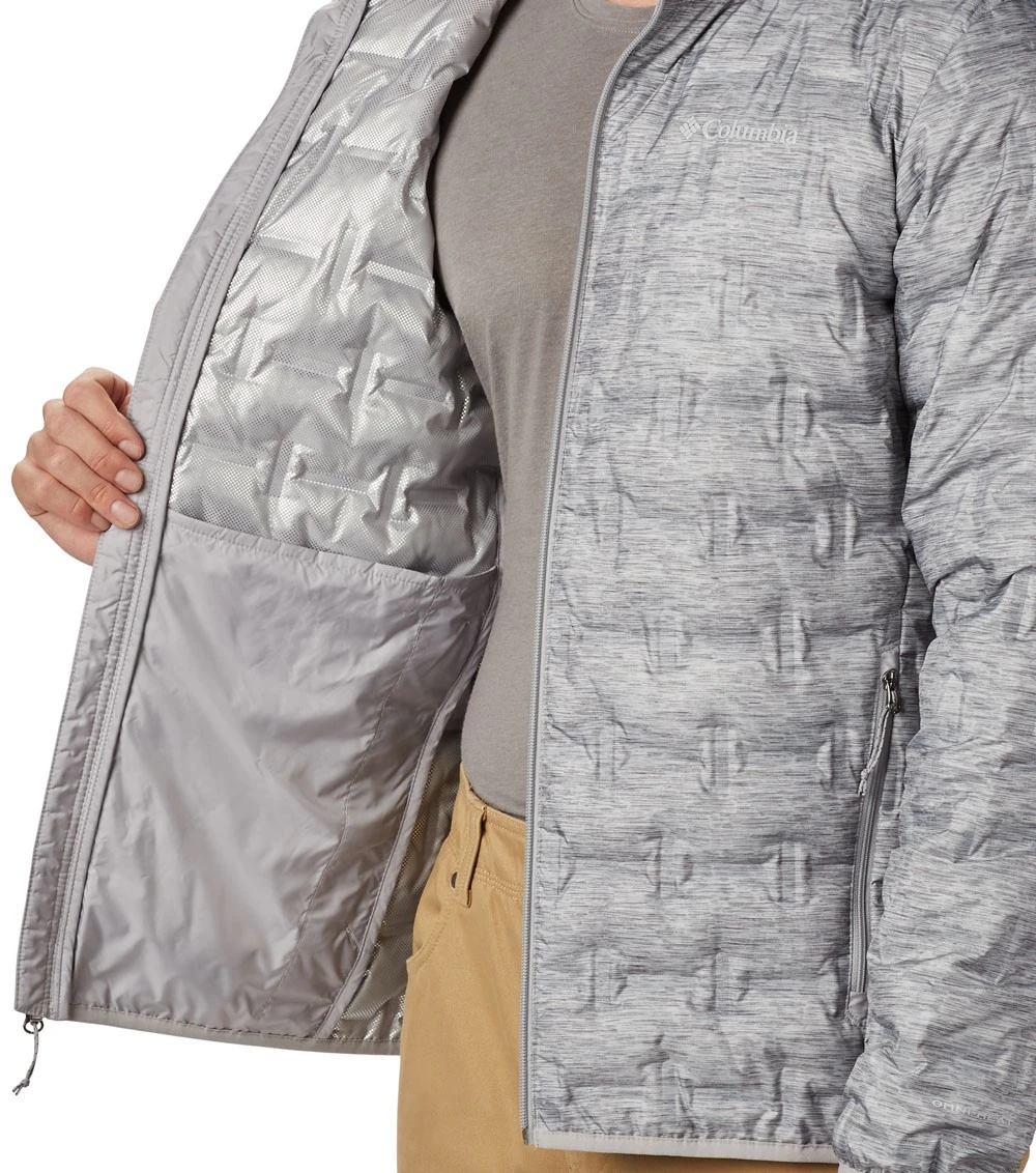 Columbia Delta Ridge Down Insulated Jacket - Mens Columbia Grey Heather 4 Columbia Delta Ridge Down Insulated Jacket - Mens Columbia Grey Heather - Image 4