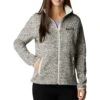 Columbia Sweater Weather Fleece Full Zip Jacket - Womens Chalk Heather
