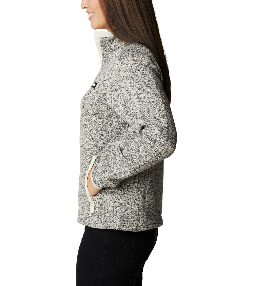 Columbia Sweater Weather Fleece Full Zip Jacket - Womens Chalk Heather 3 Columbia Sweater Weather Fleece Full Zip Jacket - Womens Chalk Heather - Image 3