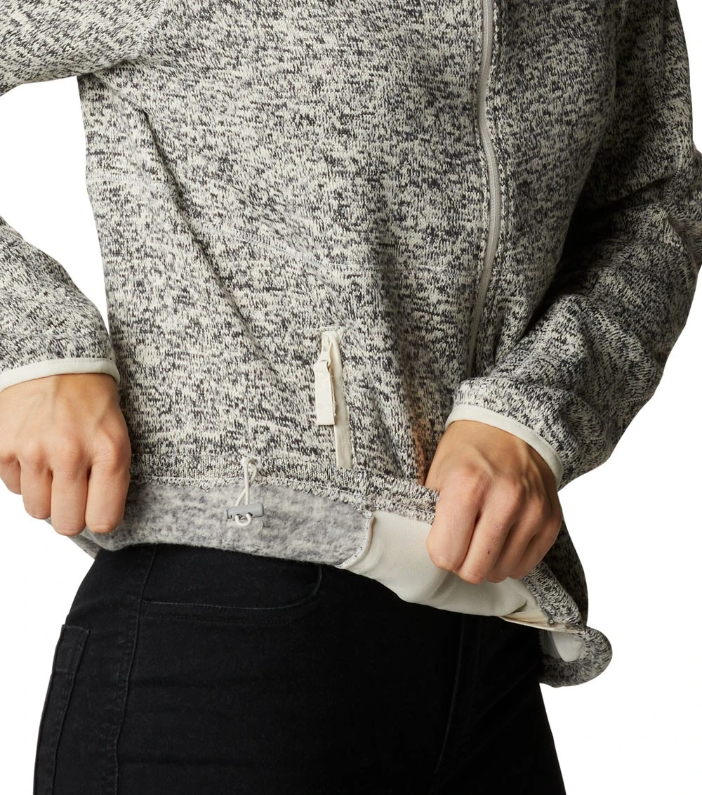 Columbia Sweater Weather Fleece Full Zip Jacket - Womens Chalk Heather 6 Columbia Sweater Weather Fleece Full Zip Jacket - Womens Chalk Heather - Image 6