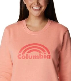 Columbia Columbia Trek Graphic Crew Sweatshirt - Womens Coral Reef Rainbow -Columbia Sale Store 1652433971 1959861 879 4