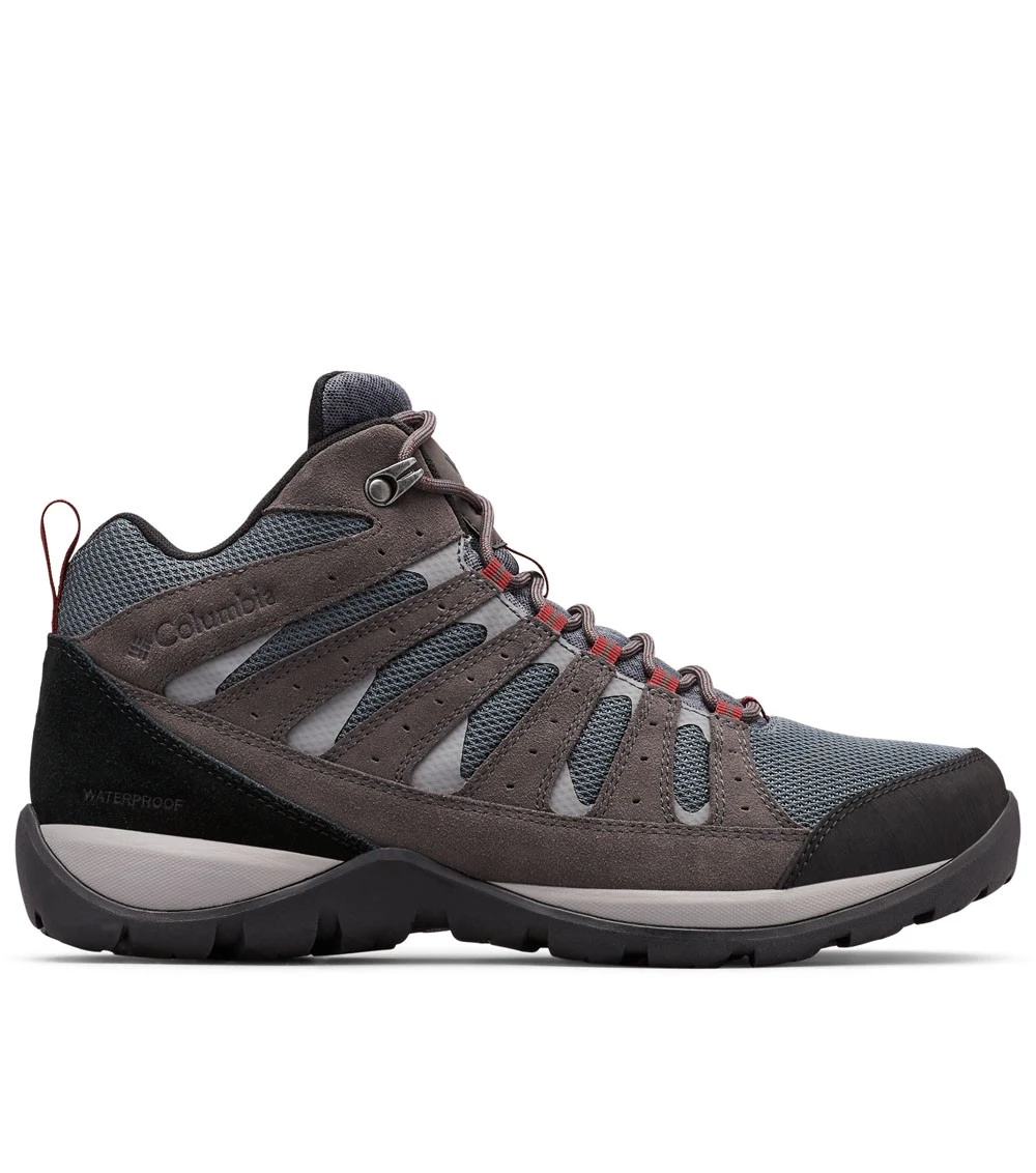 Columbia Redmond V2 Waterproof Mid Hiking Shoes - Mens Graphite / Red Jasper 1 Columbia Redmond V2 Waterproof Mid Hiking Shoes - Mens Graphite / Red Jasper
