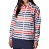 Columbia Flash Challenger Novelty Windbreaker Jacket - Womens White Brush Stripe Multi Print