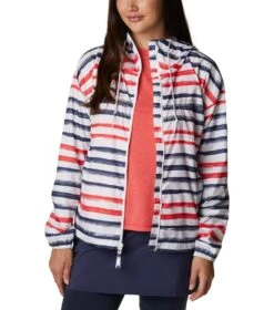 Columbia Flash Challenger Novelty Windbreaker Jacket - Womens White Brush Stripe Multi Print 13 Columbia Flash Challenger Novelty Windbreaker Jacket - Womens White Brush Stripe Multi Print -Columbia Sale Store 1665401609 1989501 101 6