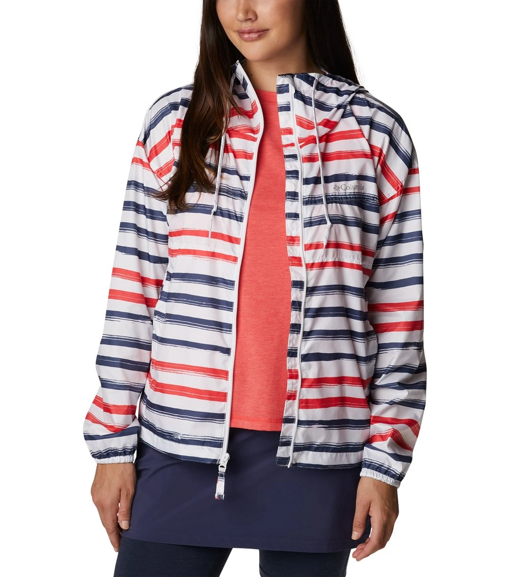 Columbia Flash Challenger Novelty Windbreaker Jacket - Womens White Brush Stripe Multi Print 6 Columbia Flash Challenger Novelty Windbreaker Jacket - Womens White Brush Stripe Multi Print - Image 6