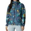 Columbia Flash Challenger Novelty Windbreaker Jacket - Womens Nocturnal Daisy Party Multi Print