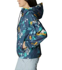 Columbia Flash Challenger Novelty Windbreaker Jacket - Womens Nocturnal Daisy Party Multi Print -Columbia Sale Store 1665401616 1989501 467 3
