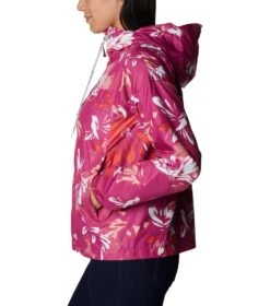 Columbia Flash Challenger Novelty Windbreaker Jacket - Womens Wild Fuchsia Daisy Party Print -Columbia Sale Store 1665401623 1989501 665 3
