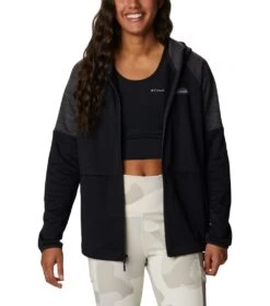 Columbia Windgates Full Zip Fleece Jacket - Womens Black / Black Heather -Columbia Sale Store 1665401698 1991801 010 6