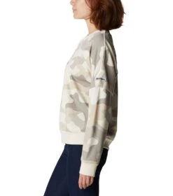 Columbia Columbia Lodge French Terry Crew Sweatshirt - Womens Chalk Mod Camo -Columbia Sale Store 1665401712 1992441 192 3