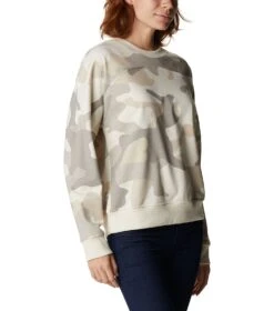 Columbia Columbia Lodge French Terry Crew Sweatshirt - Womens Chalk Mod Camo -Columbia Sale Store 1665401715 1992441 192 5