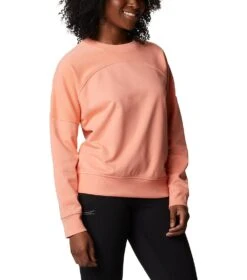 Columbia Columbia Lodge French Terry Crew Sweatshirt - Womens Coral Reef -Columbia Sale Store 1665401733 1992441 879 5