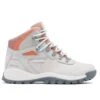Columbia Newton Ridge Canvas Waterproof Hiking Boots - Womens Nimbus Grey / Coral Glow