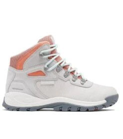 Columbia Newton Ridge Canvas Waterproof Hiking Boots - Womens Nimbus Grey / Coral Glow