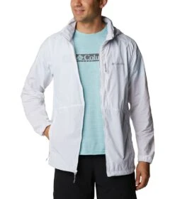 Columbia Alpine Chill Windbreaker Jacket - Mens White / Columbia Grey Stripe