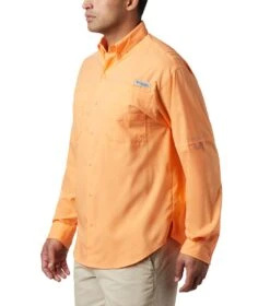 Columbia PFG Tamiami II Long Sleeve Shirt - Mens Bright Nectar -Columbia Sale Store 1667905450 FM7253 873 3