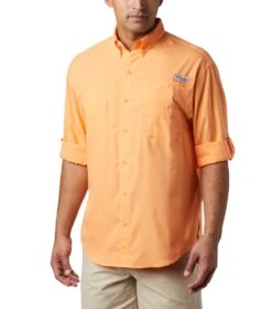Columbia PFG Tamiami II Long Sleeve Shirt - Mens Bright Nectar -Columbia Sale Store 1667905454 FM7253 873 6