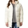 Columbia Puffect Mid Hooded Insulated Puffer Jacket - Womens Chalk
