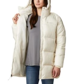Columbia Puffect Mid Hooded Insulated Puffer Jacket - Womens Chalk -Columbia Sale Store 1667920261 1864791 191 5