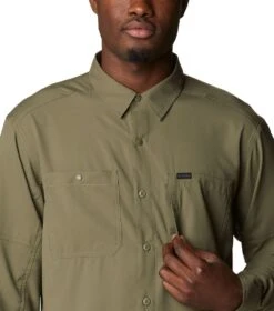 Columbia Silver Ridge Utility Lite L/S Shirt - Mens Stone Green -Columbia Sale Store 1668695784 2012931 397 4