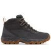 Columbia Newton Ridge Plus II Suede Waterproof Hiking Boots - Mens Dark Grey / Gold Amber