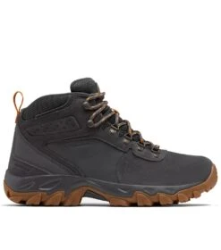 Columbia Newton Ridge Plus II Suede Waterproof Hiking Boots - Mens Dark Grey / Gold Amber