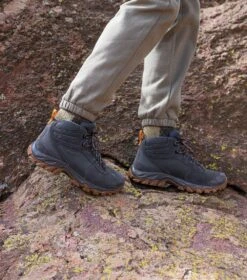 Columbia Newton Ridge Plus II Suede Waterproof Hiking Boots - Mens Dark Grey / Gold Amber -Columbia Sale Store 1669913071 BM2812 090 10