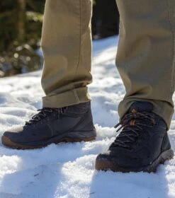 Columbia Newton Ridge Plus II Suede Waterproof Hiking Boots - Mens Dark Grey / Gold Amber -Columbia Sale Store 1669913073 BM2812 090 11