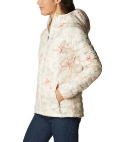 Columbia Powder Lite Hooded Insulated Jacket - Womens Chalk Aurelian Print -Columbia Sale Store 1669998620 1699071 194 3