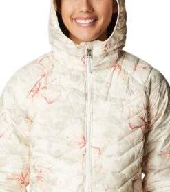 Columbia Powder Lite Hooded Insulated Jacket - Womens Chalk Aurelian Print -Columbia Sale Store 1669998621 1699071 194 4