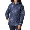 Columbia Powder Lite Hooded Insulated Jacket - Womens Nocturnal Aurelian Print