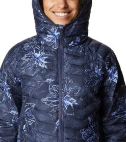 Columbia Powder Lite Hooded Insulated Jacket - Womens Nocturnal Aurelian Print -Columbia Sale Store 1669998631 1699071 474 4