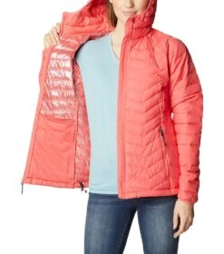 Columbia Powder Lite Hooded Insulated Jacket - Womens Blush Pink -Columbia Sale Store 1669998642 1699071 614 5