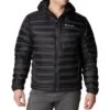 Columbia Pebble Peak Down Hooded Insulated Jacket - Mens Black