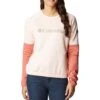 Columbia Windgates Crew Sweatshirt - Womens Peach Blossom / Dark Coral