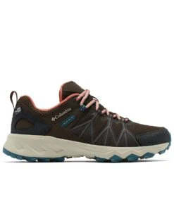 Columbia Peakfreak II Low Outdry Hiking Shoes - Womens Cordovan / Dark Coral
