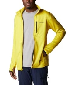 Columbia Park View Fleece Full Zip Jacket - Mens Laser Lemon Heather -Columbia Sale Store 1674217012 1952221 716 7
