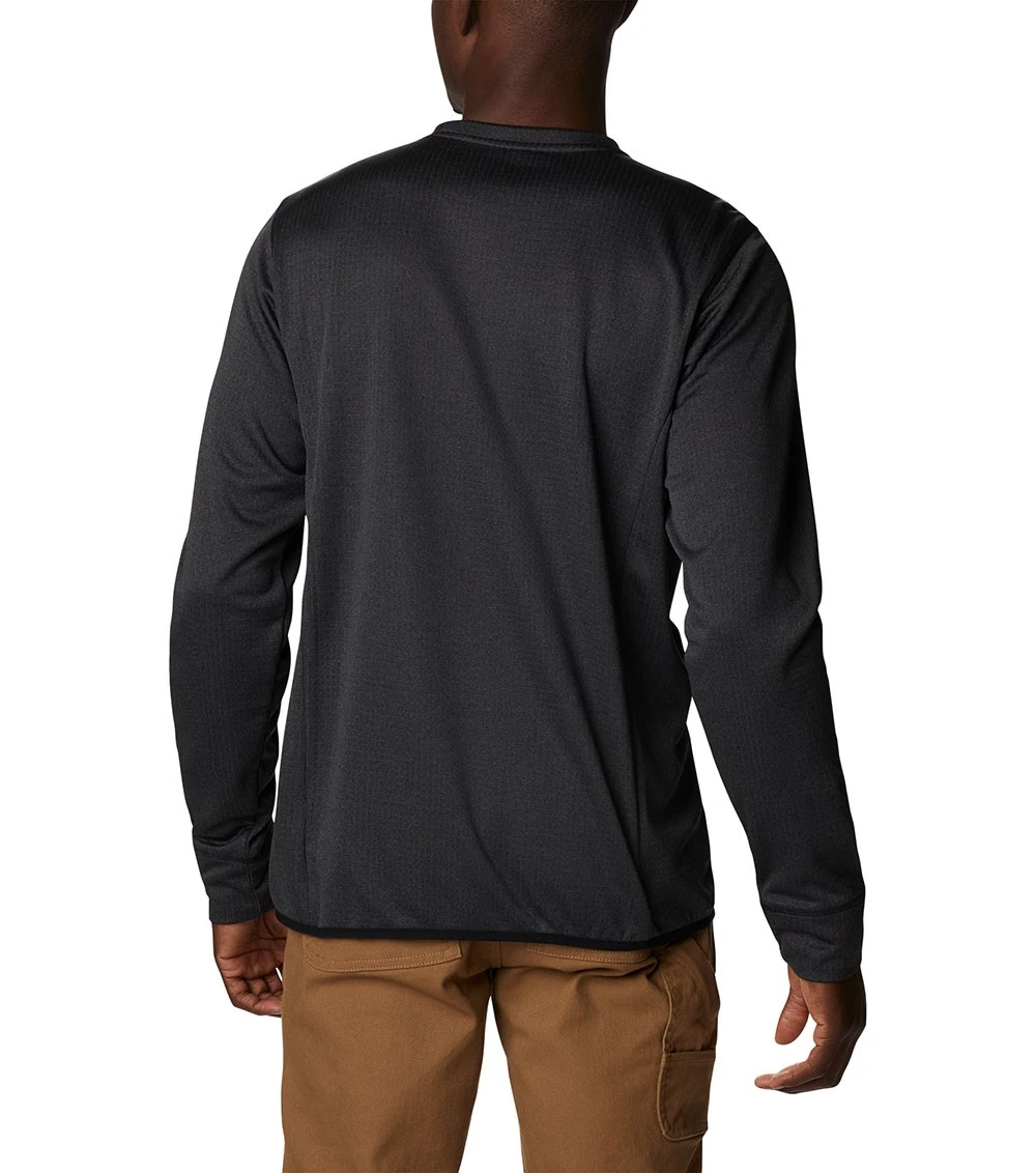 Columbia Park View Crew Pullover Shirt - Mens Black Heather 2 Columbia Park View Crew Pullover Shirt - Mens Black Heather - Image 2