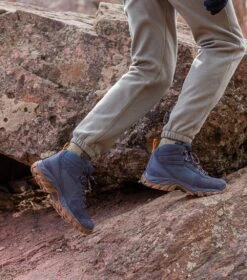 Columbia Newton Ridge Plus II Suede Waterproof Hiking Boots - Mens Dark Grey / Gold Amber -Columbia Sale Store 1675433164 BM2812 090 12