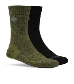 Columbia Merino Hike Crew Socks - 2 Pack - Mens Nori / Black
