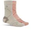 Columbia Merino Hike Crew Socks - 2 Pack - Womens Coral / Khaki