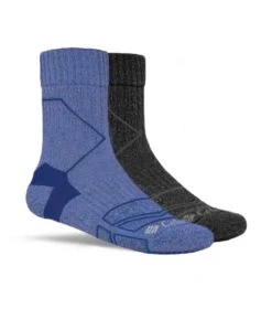 Columbia Merino Hike Quarter Socks - 2 Pack - Womens Serenity / Charcoal